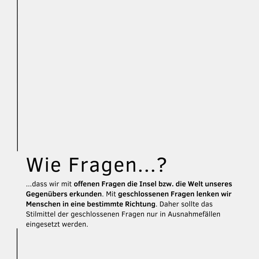 Grundlagen erfolgreicher Gesprächsführung: offene und geschlossene Fragen stellen
