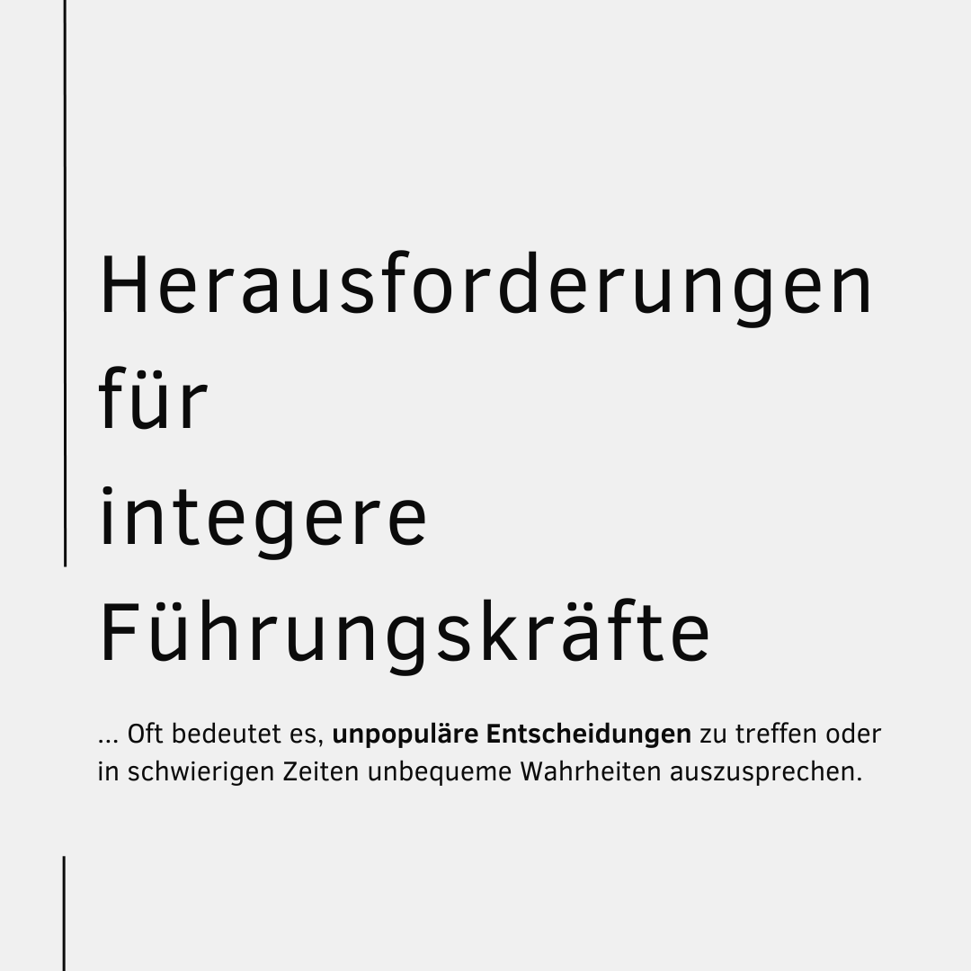 Integrität in der Arbeitswelt\_Herausforderungen für integere Führungskräfte