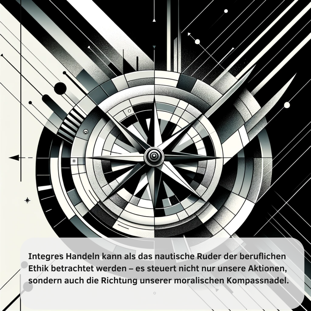Integrität in der Arbeitswelt\_Integrität einfach erklährt sie ist wie ein nautisches Ruder das die Richtung vorgibt